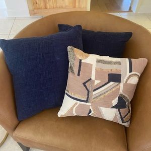 West elm 20x20 silk pillows with inserts